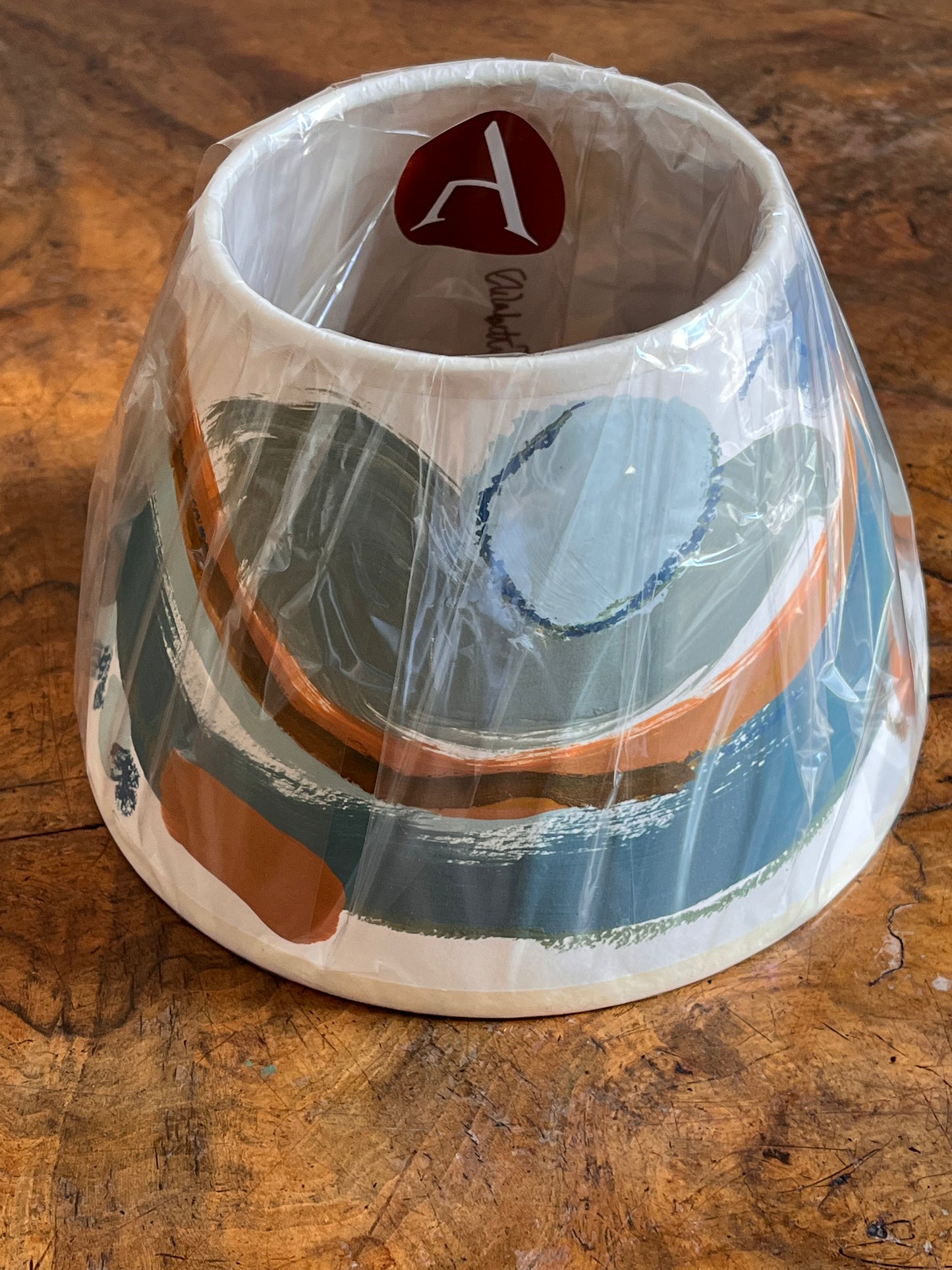 Hand Painted Cream Card Landscape Lampshade™️