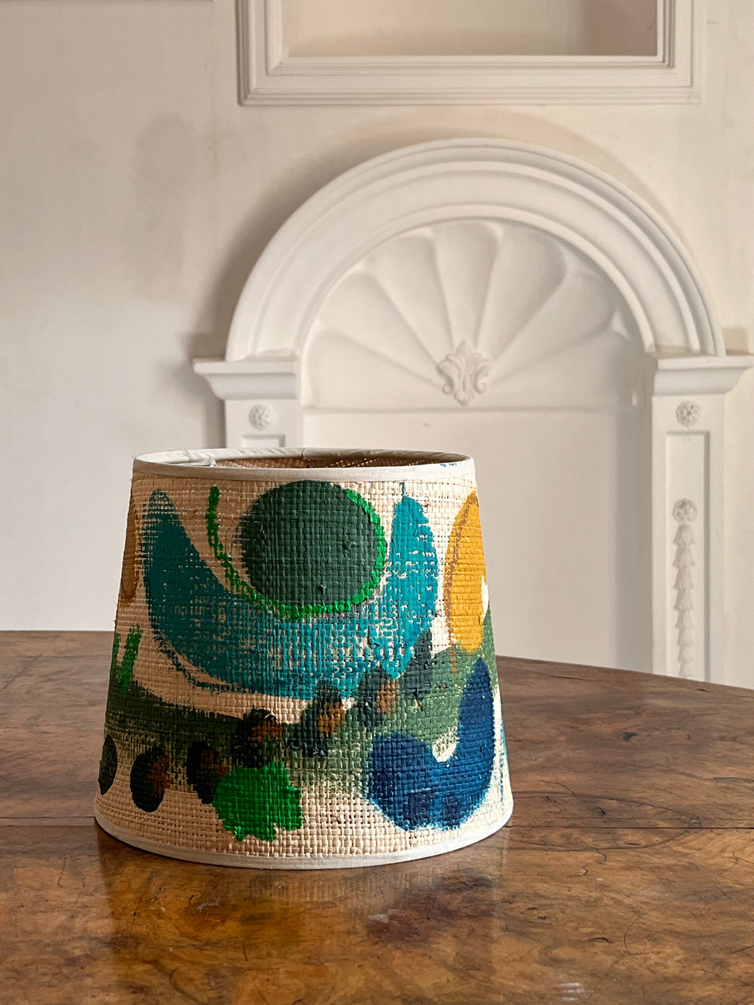 Hand Painted Raffia Landscape Lampshade™️