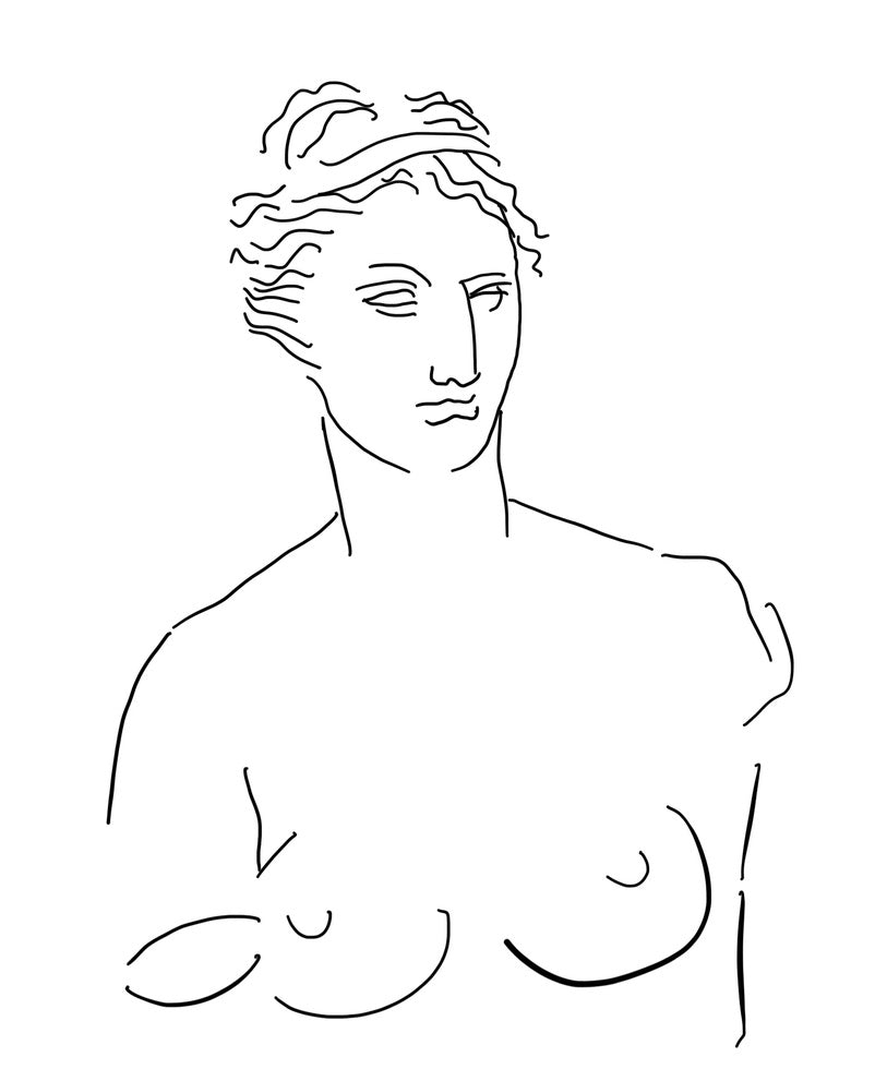 Venus de Milo Oak Framed Glicée Print