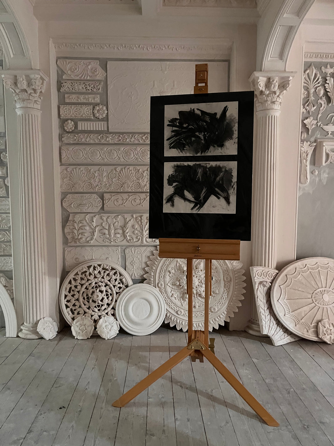 Charcoal Landscape Drawings on Paper iii
