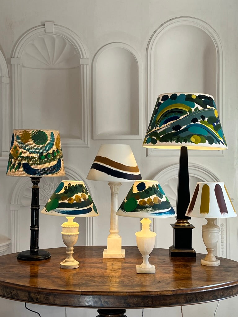 Tall Black and Gilt Lamp