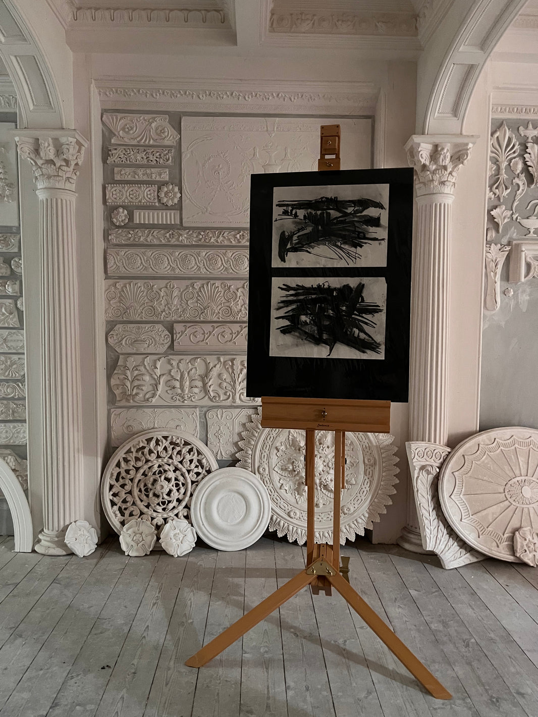 Charcoal Landscape Drawings on Paper iv