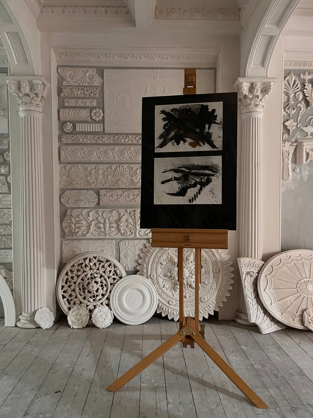 Charcoal Landscape Drawings on Paper vi