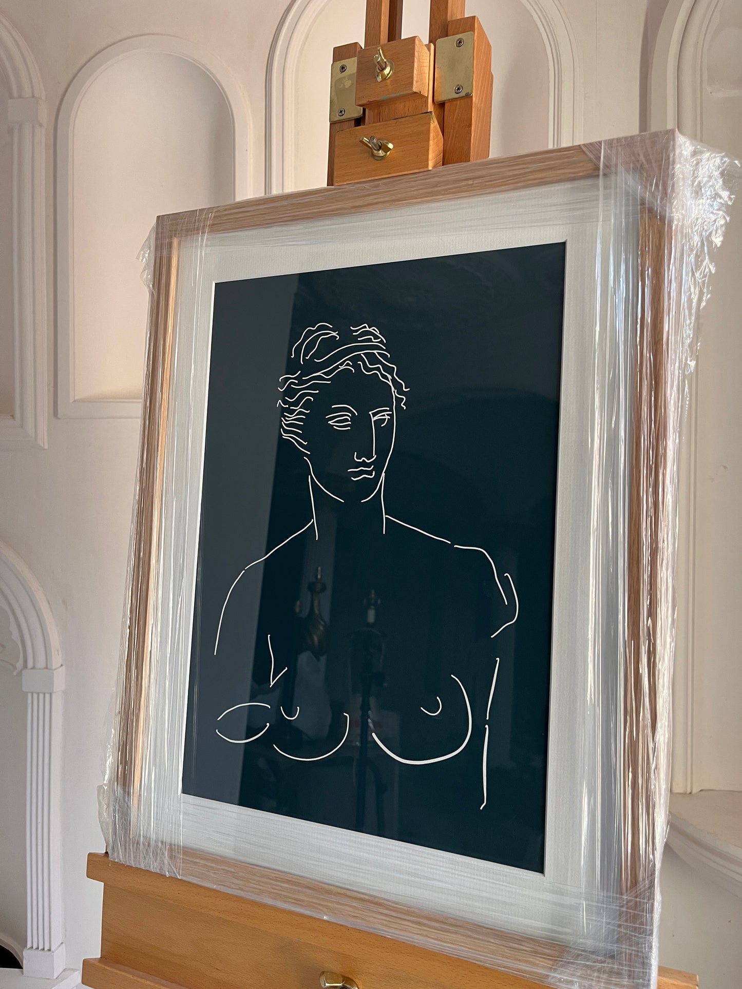 Venus de Milo Oak Framed Glicée Print