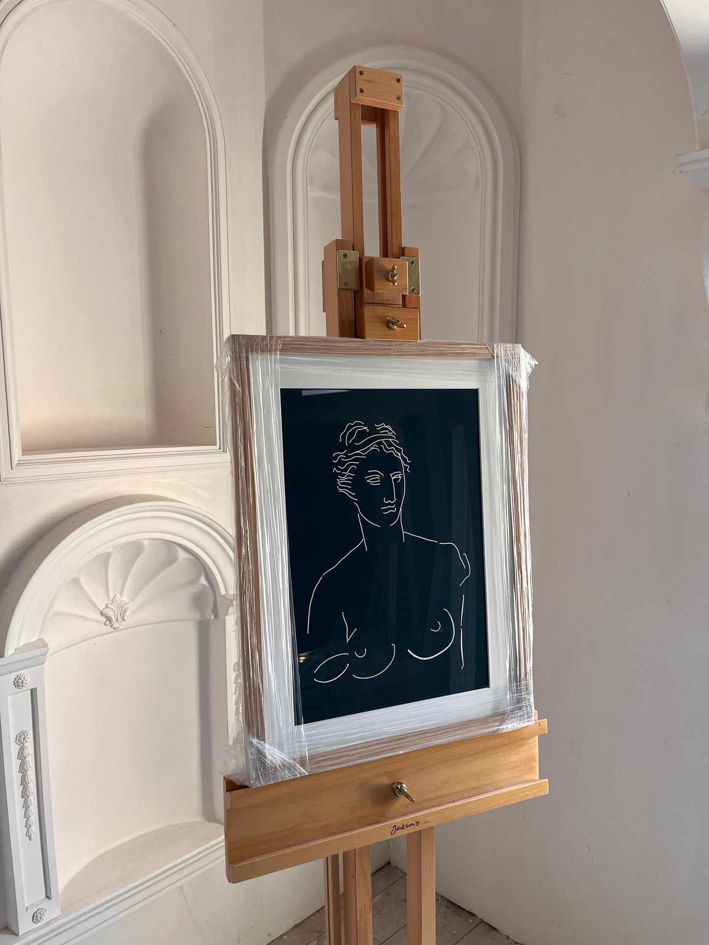 Venus de Milo Oak Framed Glicée Print