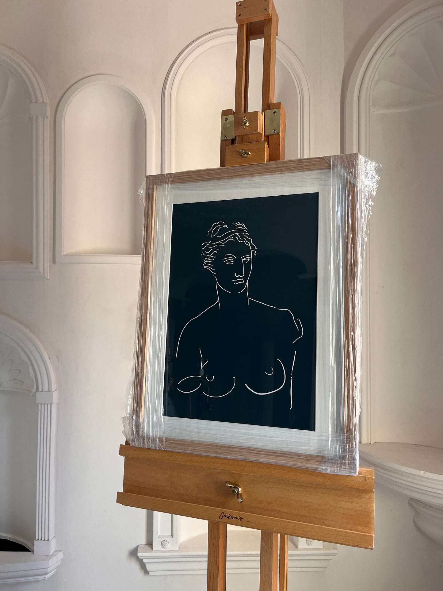Venus de Milo Oak Framed Glicée Print