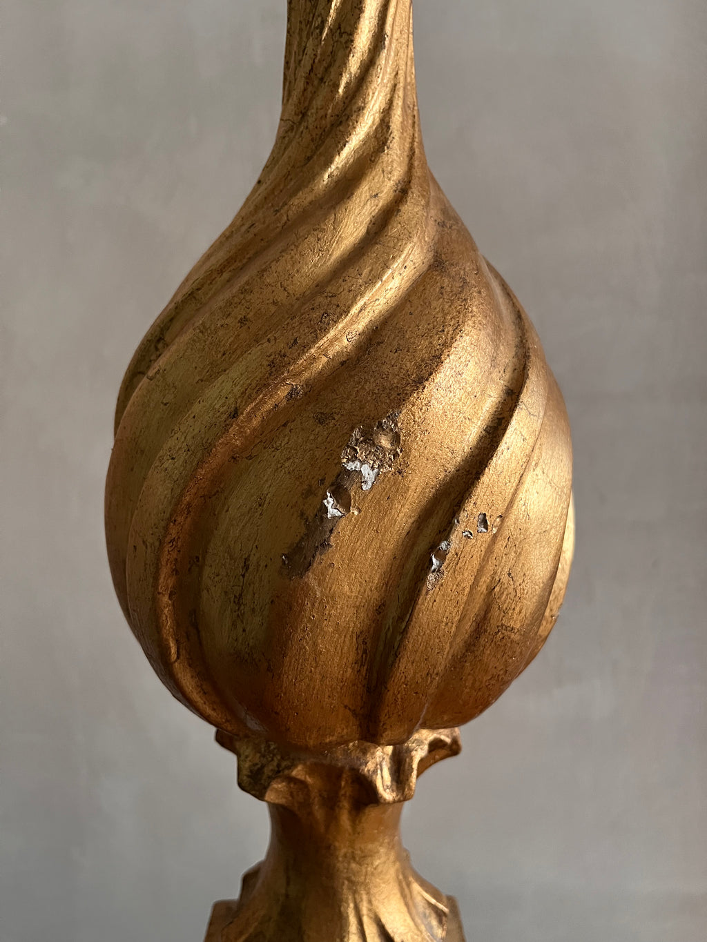 Large Carved Gilt Table Lamp