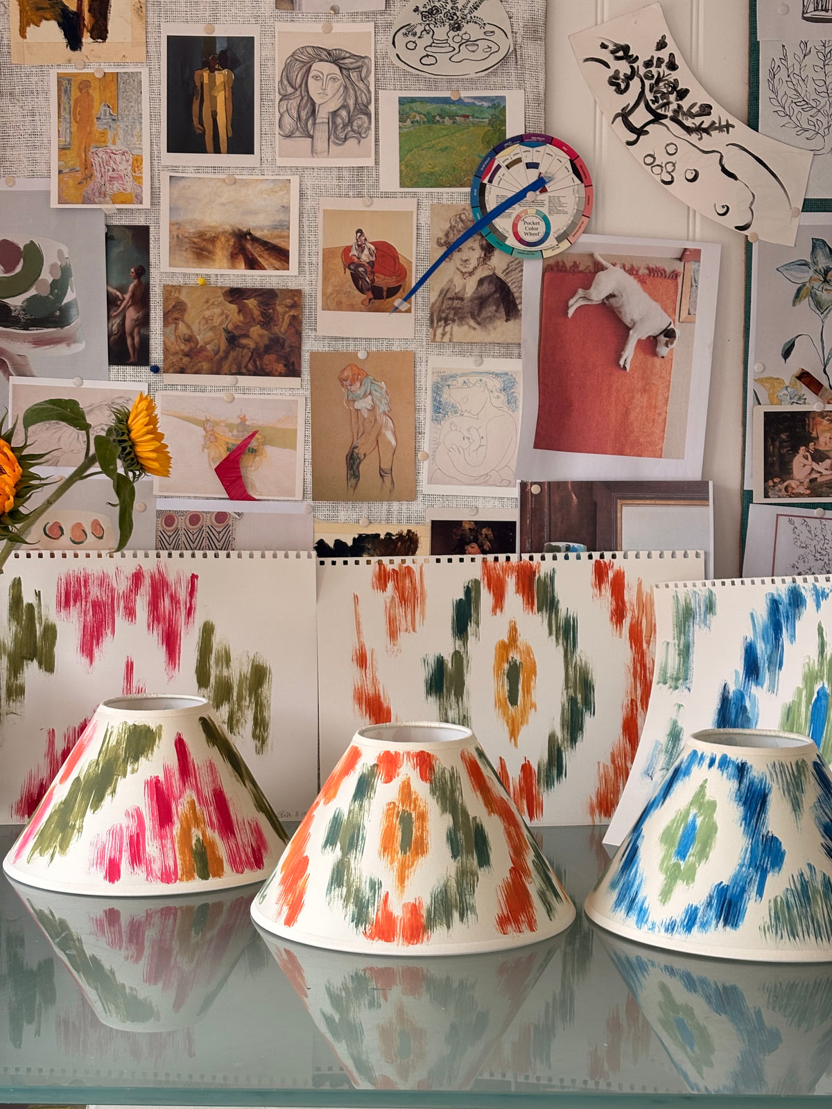 The Painter’s Ikat Hand-Painted Lampshade
