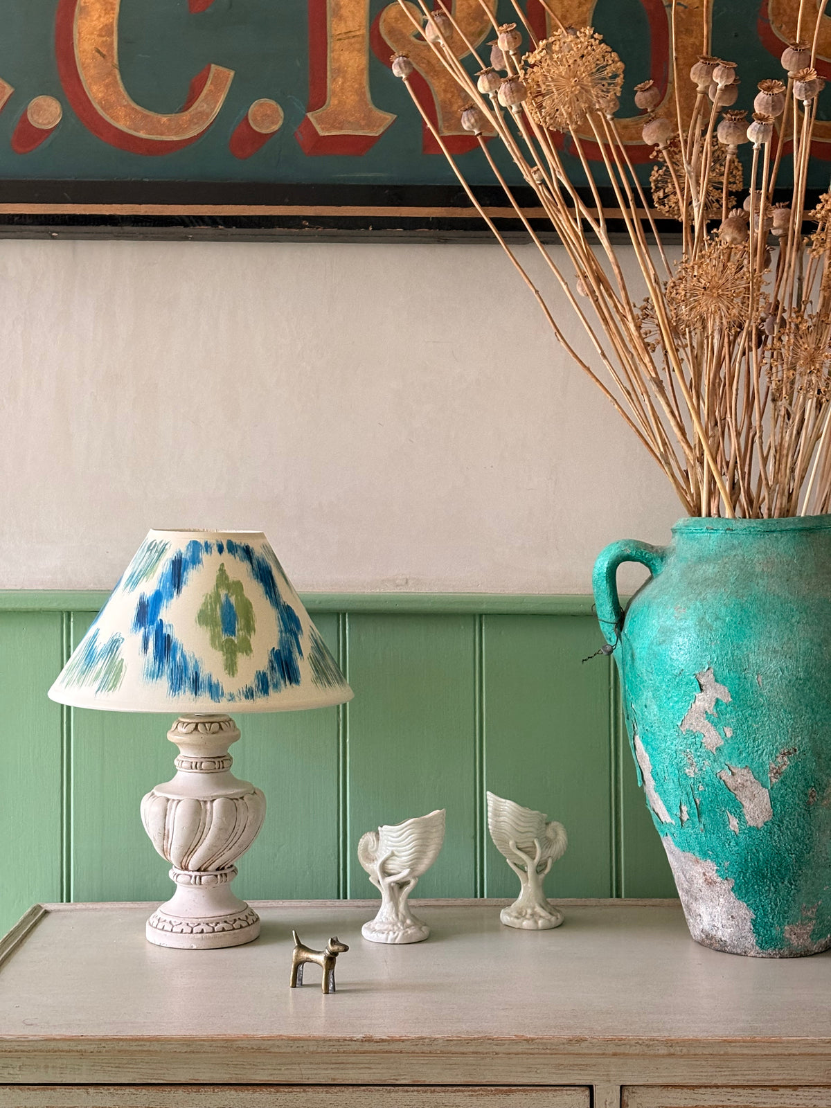 The Painter’s Ikat Hand-Painted Lampshade