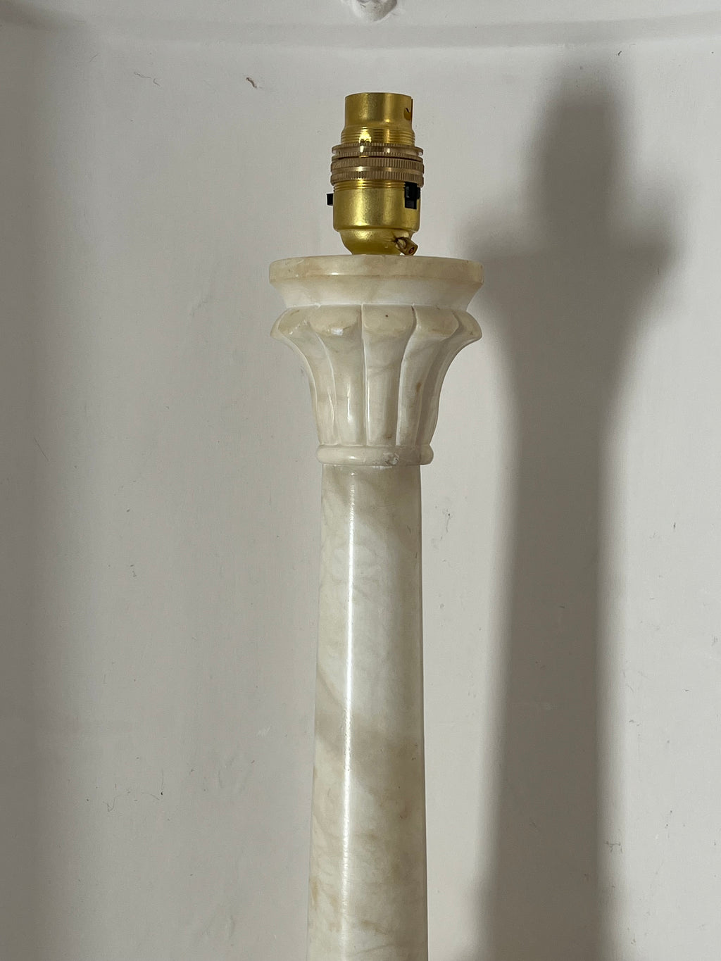 Carved Alabaster Lamp