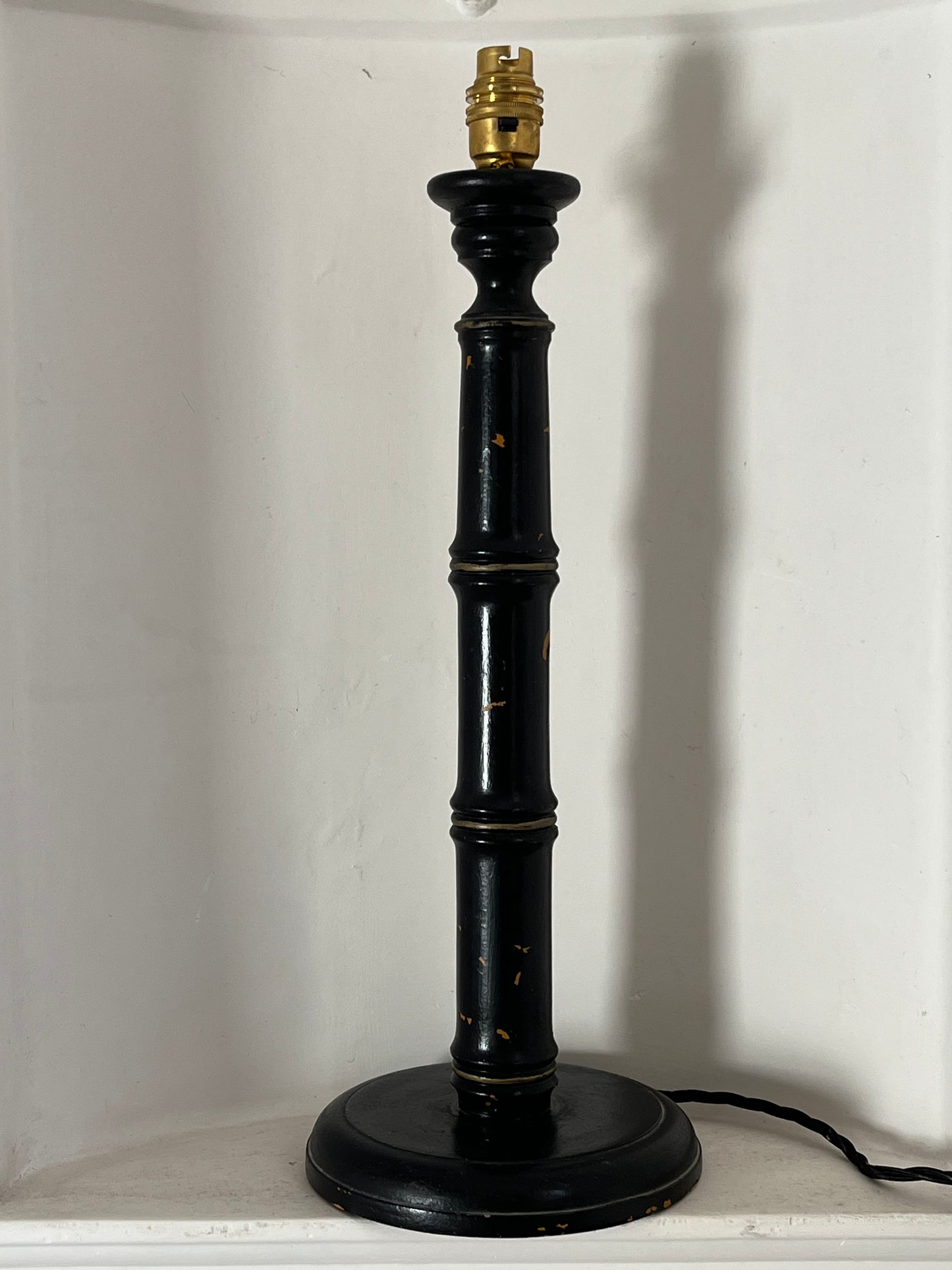 Bamboo Style Black Lamp