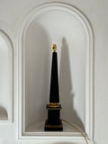 Tall Black and Gilt Lamp